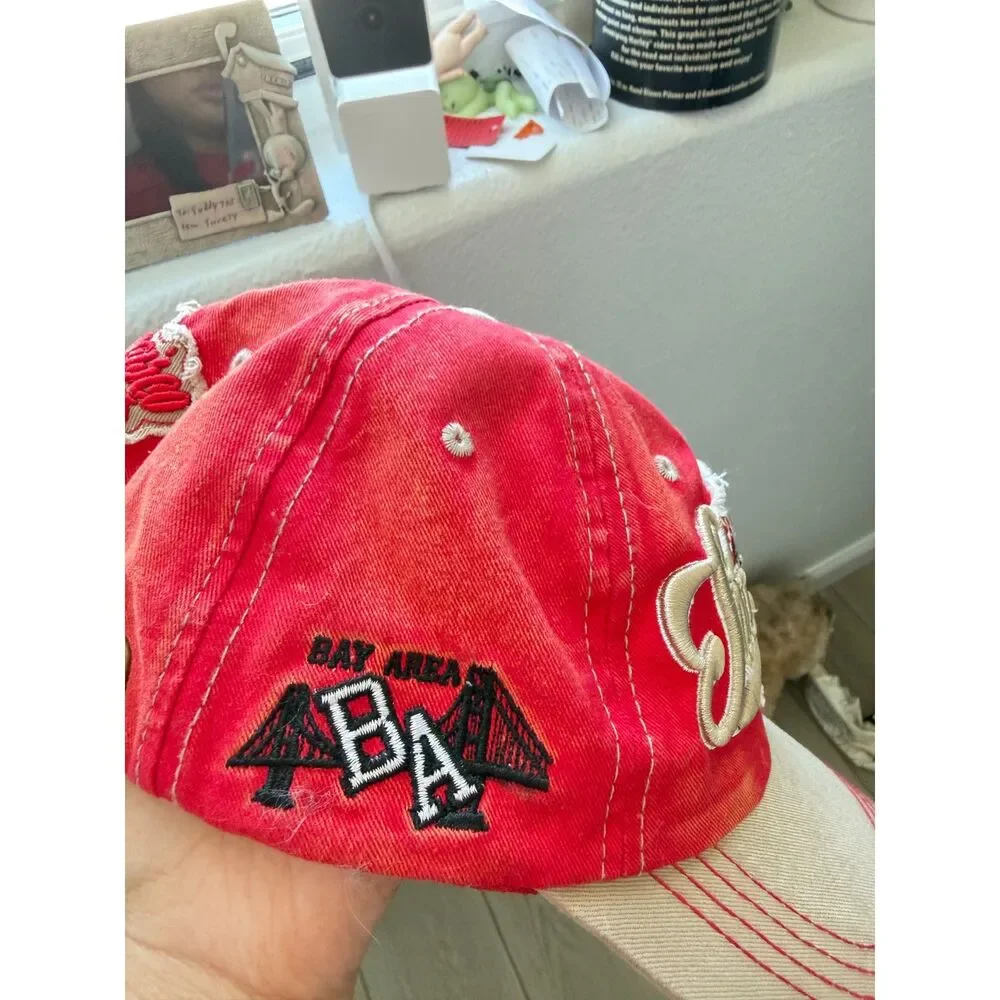 Leader of the Game San Francisco Football Distressed Hat Strapback Red